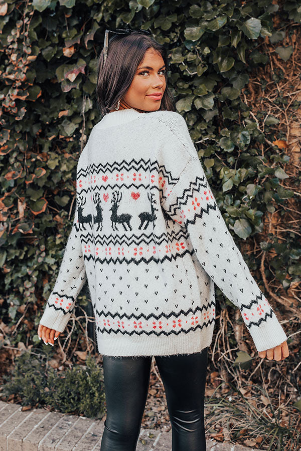 Deck The Halls Sweater In Ivory