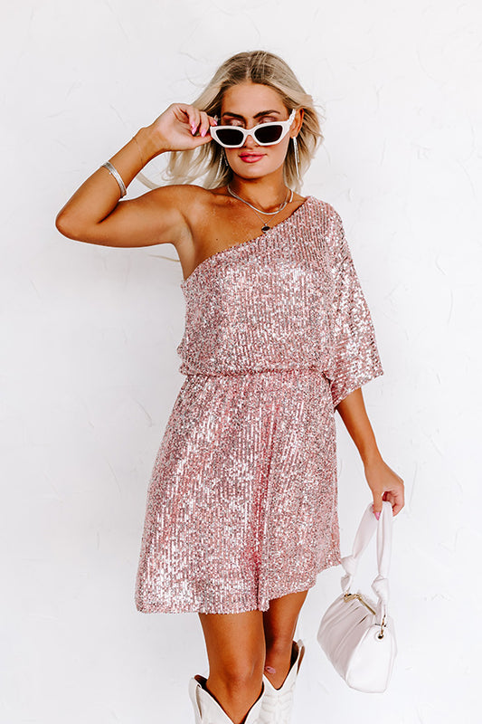 Documenting Memories Sequin Dress In Pink