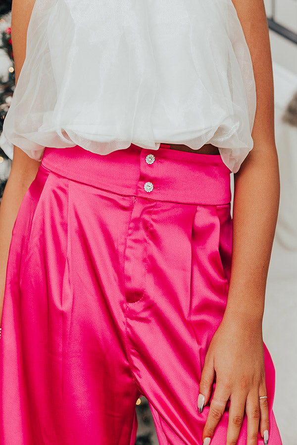 New York Groove High Waist Satin Pants