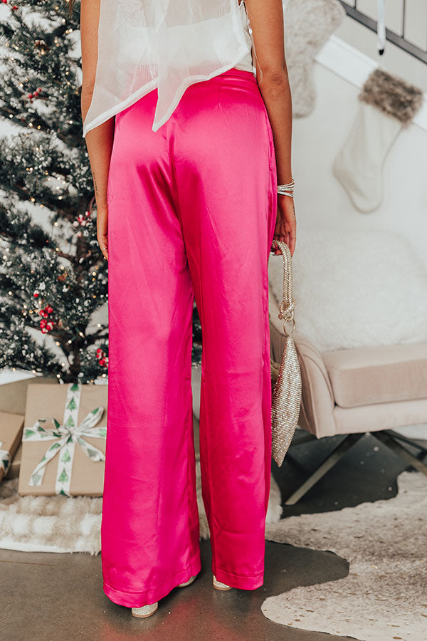 New York Groove High Waist Satin Pants