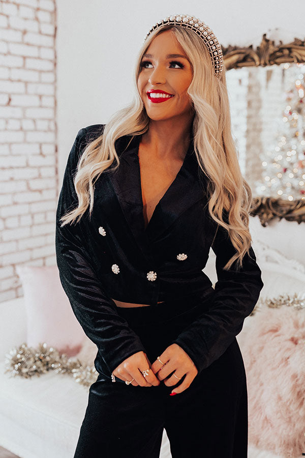 Mistletoe and Magic Velvet Blazer