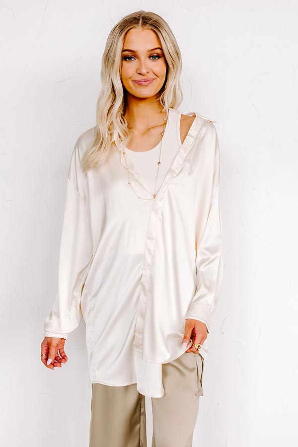 Famous Feels Satin Tunic Dress