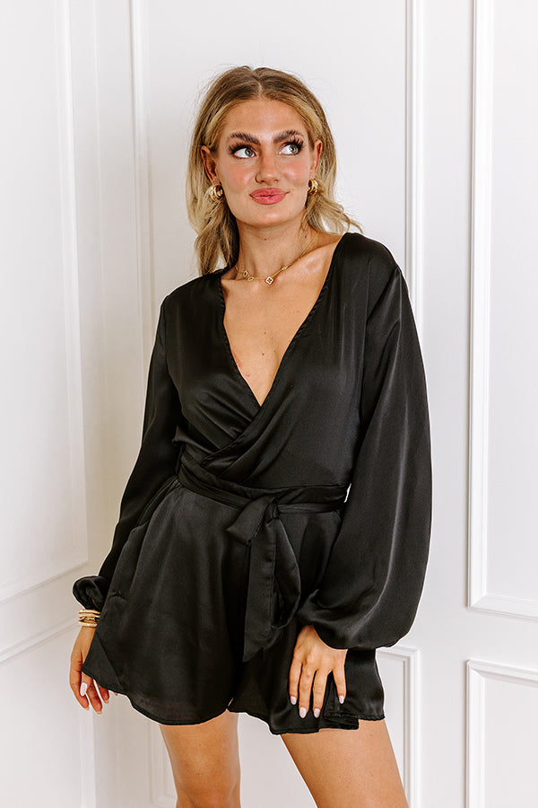 Party Dreams Romper in Black