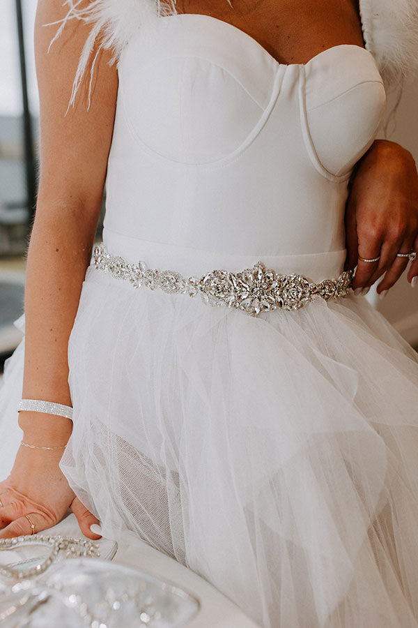So Easy To Love Embellished Ribbon Belt/Headband