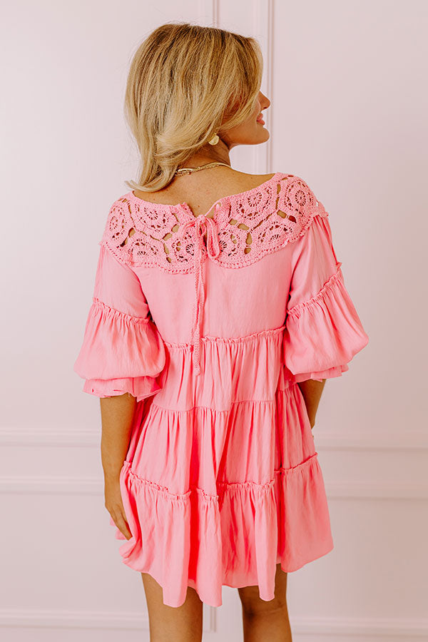 Little Coastal Town Tunic Dress in Pink