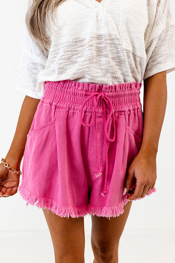 The Jordan High Waist Shorts In Pink