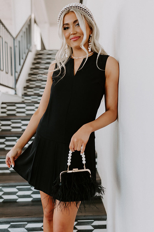 Sure And Steady Mini Dress In Black
