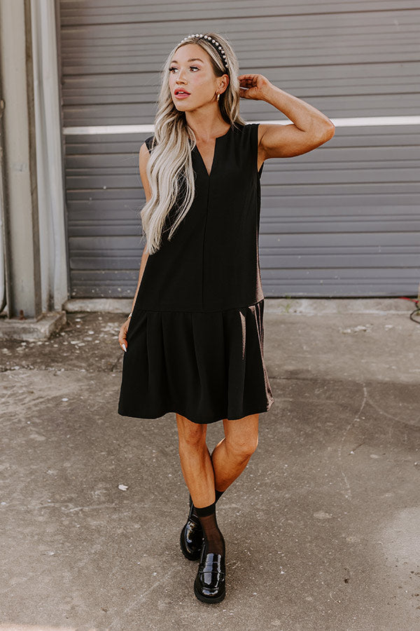 Sure And Steady Mini Dress In Black
