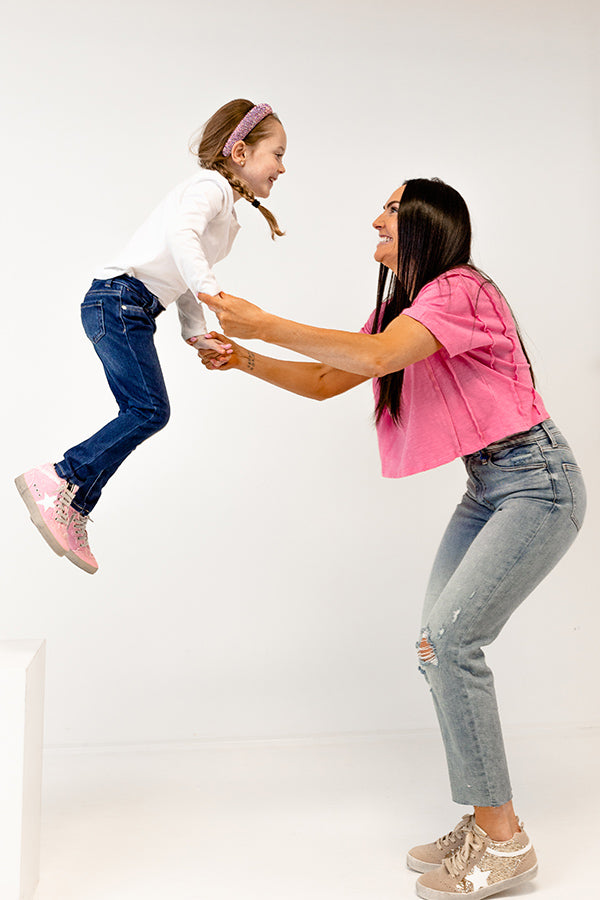 The Evelyn Children's Vintage Sneaker in Pink
