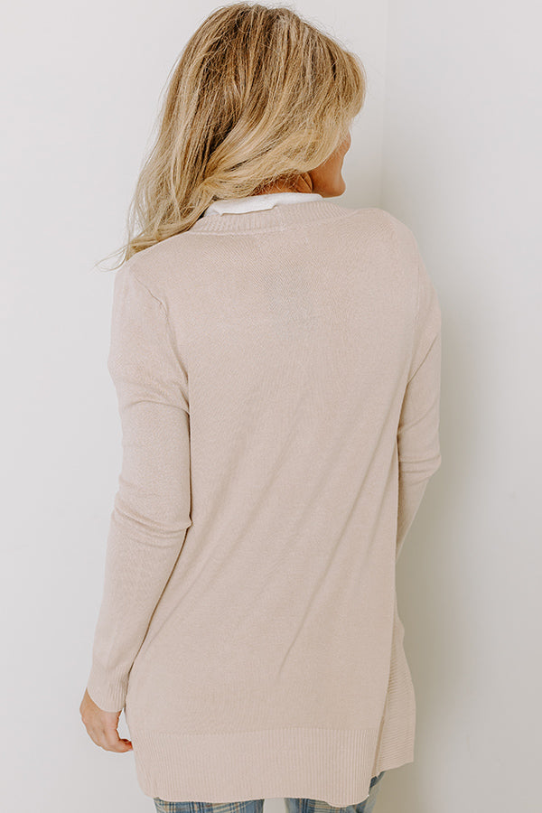 Pulling It Together Cardigan In Beige