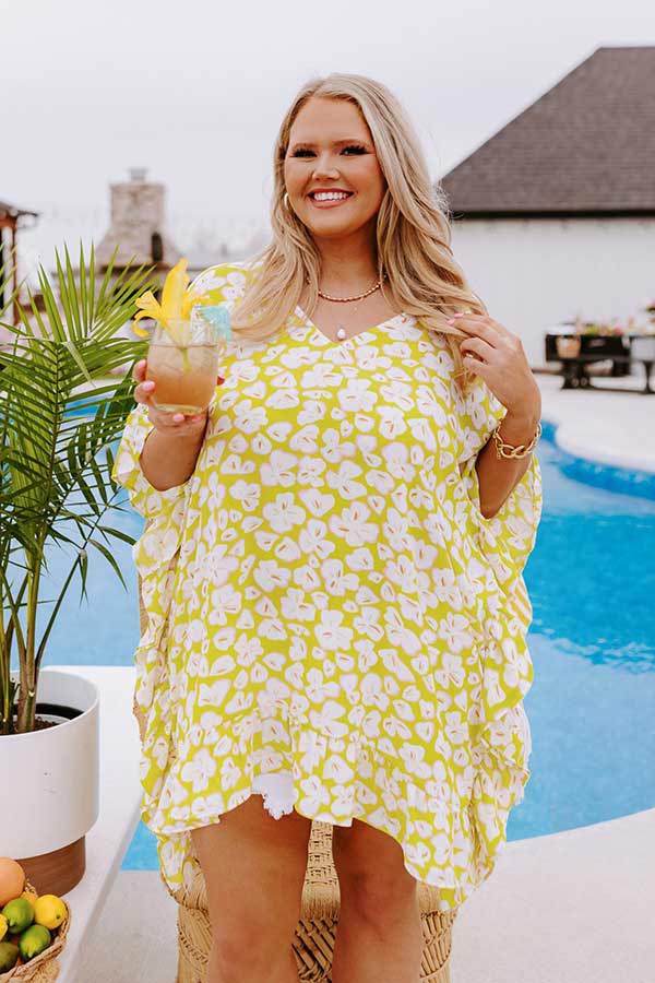 Sunshine Situation Shift Tunic in Lime Punch Curves