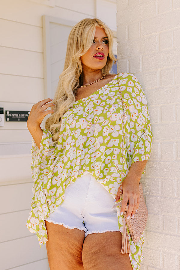 Sunshine Situation Shift Tunic in Lime Punch Curves