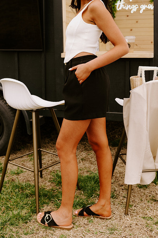 The Benett High Waist Shorts In Black