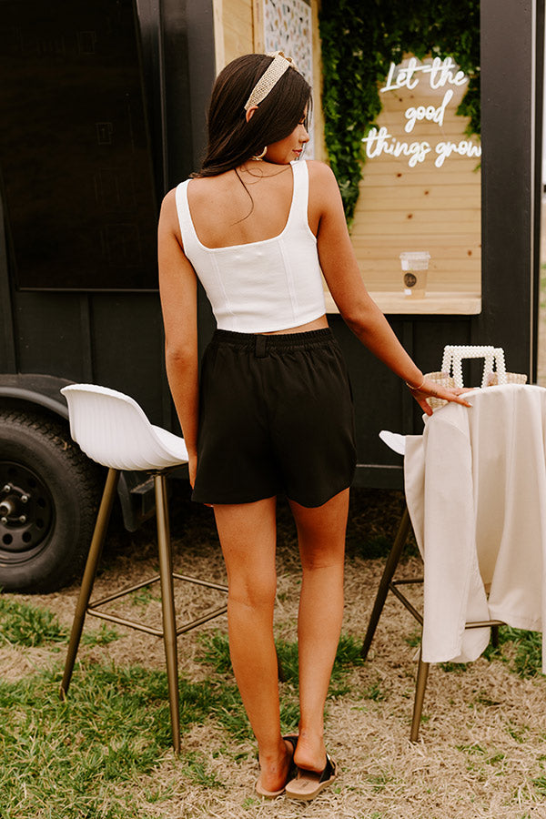 The Benett High Waist Shorts In Black