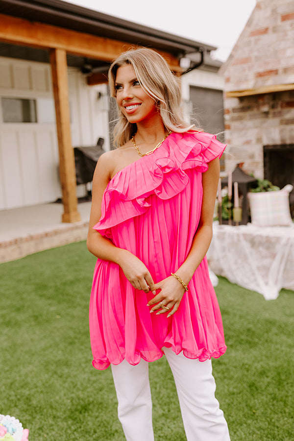 City Lights and Sights Pleated Tunic