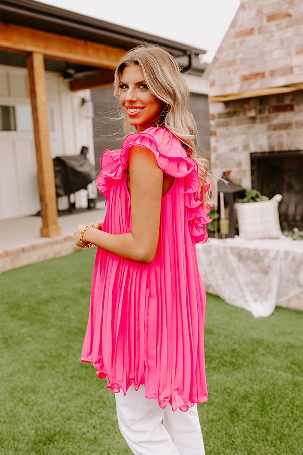 City Lights and Sights Pleated Tunic