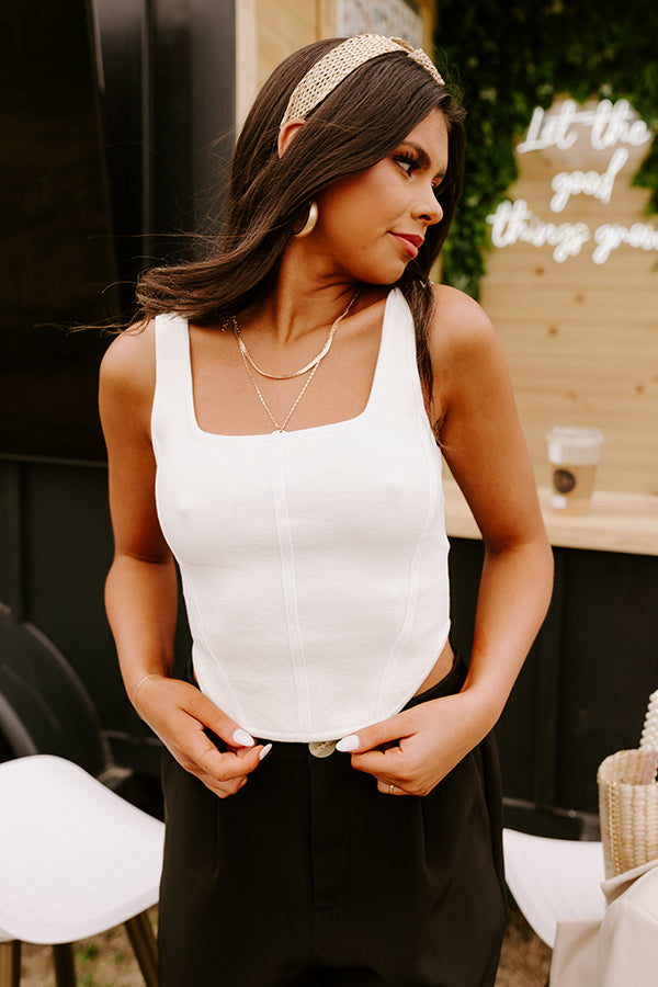 Long Lost Love Sculpt Top In Ivory