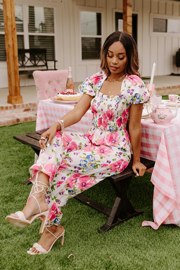 Greek Dreaming Smocked Jumpsuit