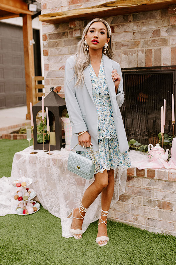 Parisian Perfection Blazer In Sky Blue