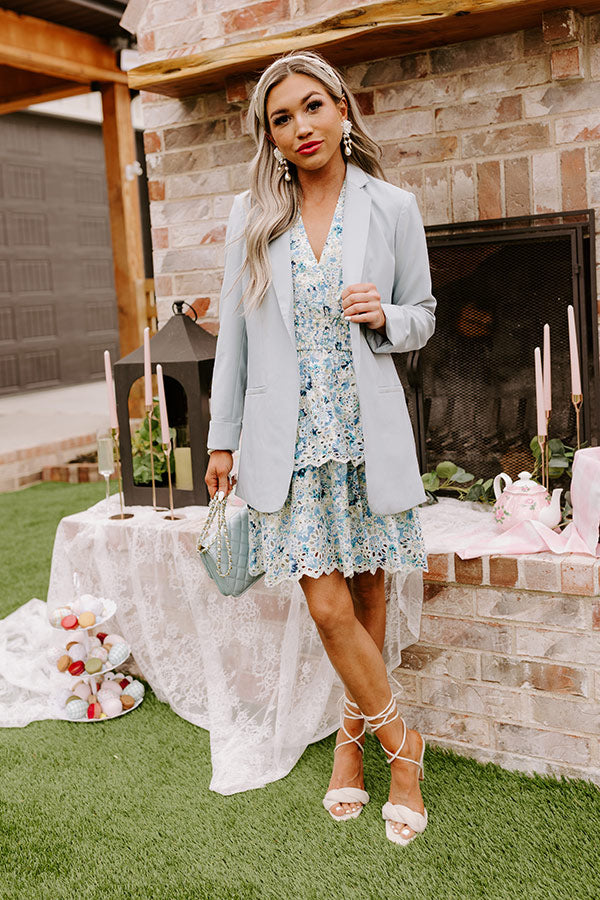 Parisian Perfection Blazer In Sky Blue
