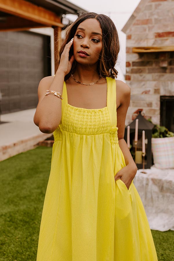 Sun-Kissed Sands Midi In Yellow