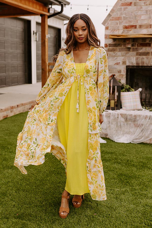 Sun-Kissed Sands Midi In Yellow