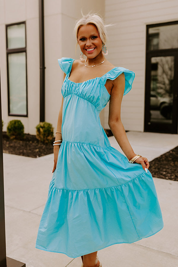 Seaside Serenity Midi In Sky Blue