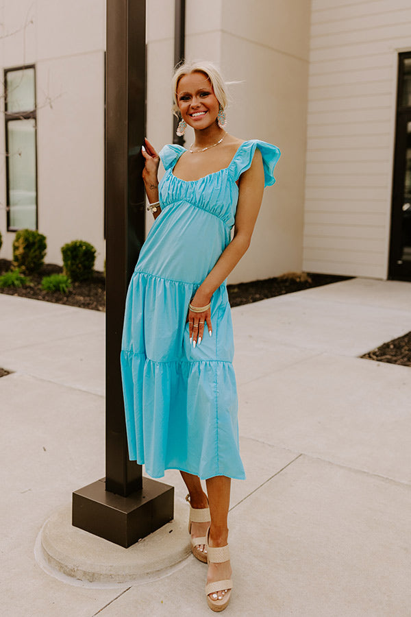 Seaside Serenity Midi In Sky Blue