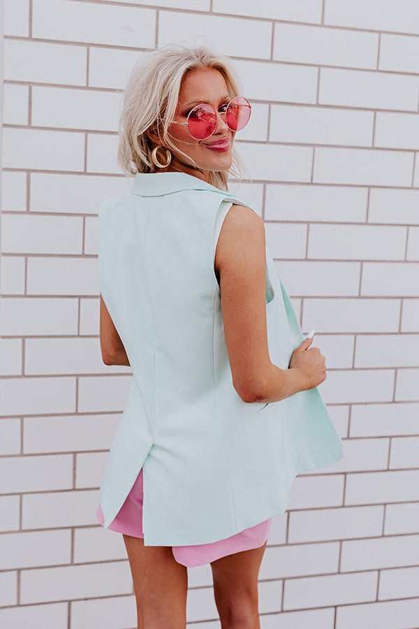 Majestic Moment Vest In Mint