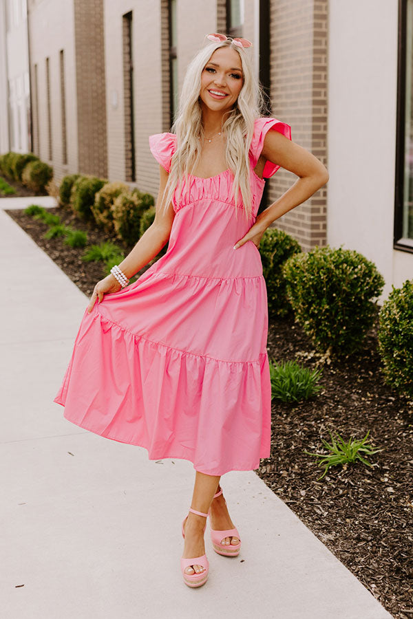 Seaside Serenity Midi In Pink