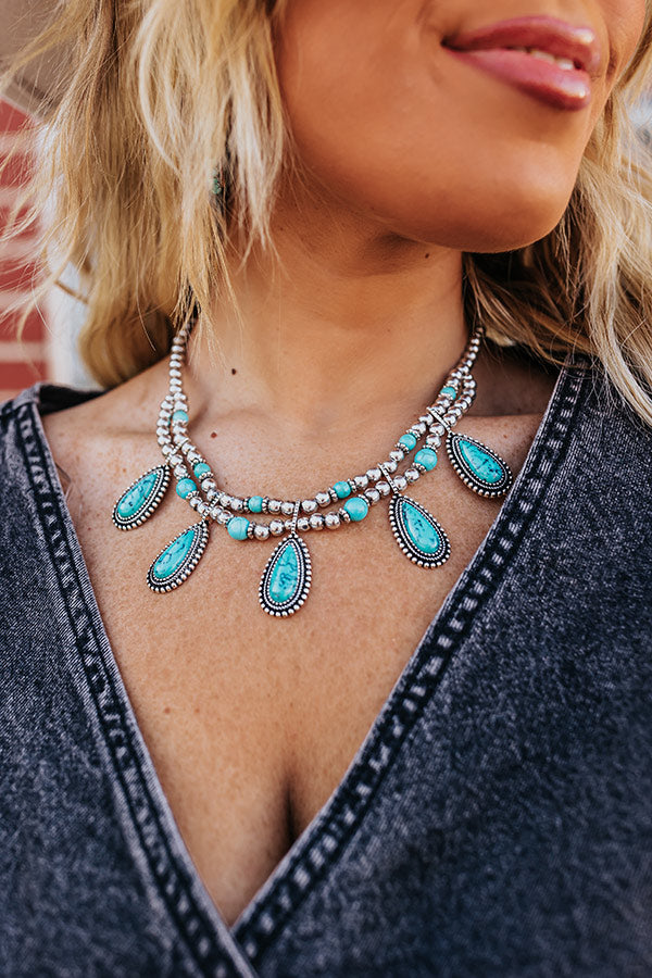 Greek Dreaming Necklace In Turquoise