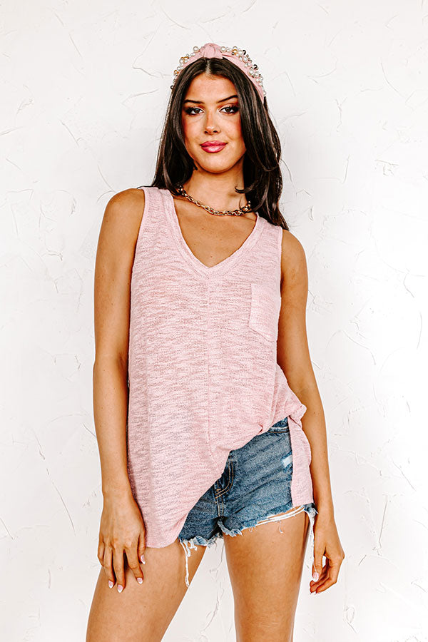 Shoreline Sanctuary Knit Top In Pink