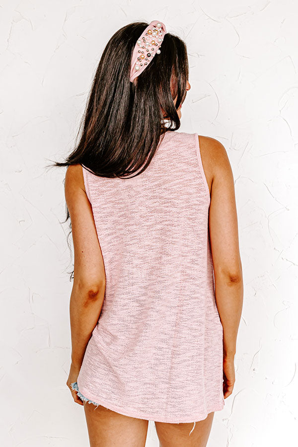 Shoreline Sanctuary Knit Top In Pink