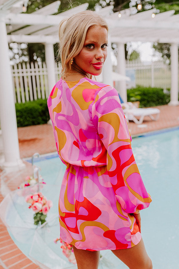 Pause And Reflect Dress In Pink
