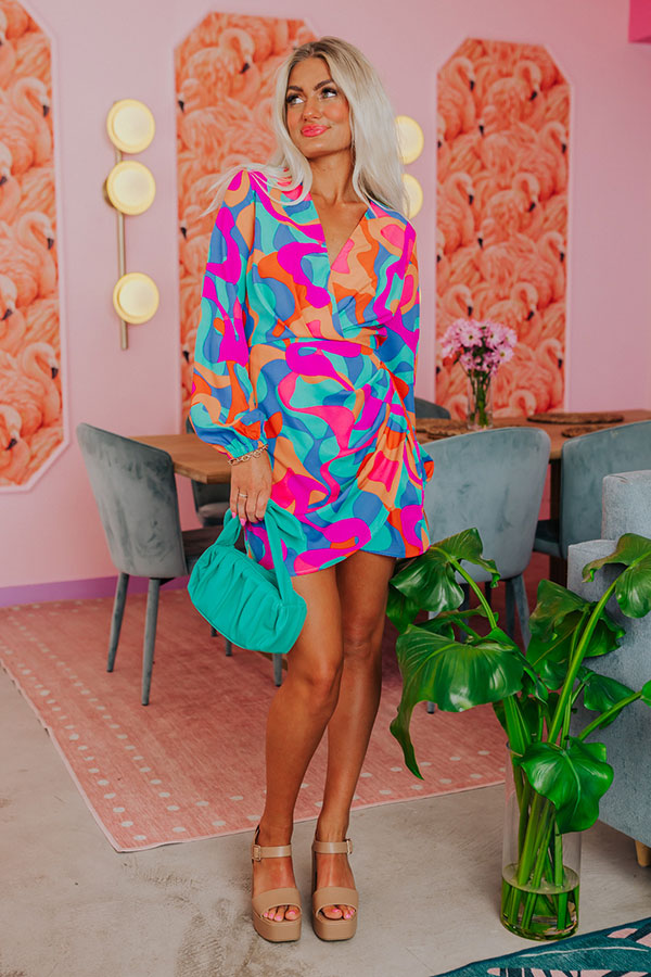 Pause And Reflect Dress In Turquoise
