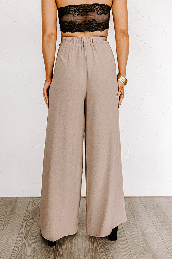 The Maddie High Waist Trousers In Taupe