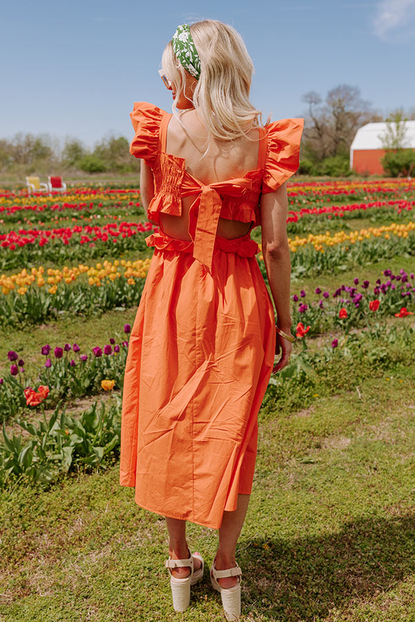 Galveston Coast Midi In Orange