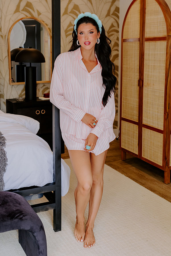 Endlessly Obsessed Stripe Button Up
