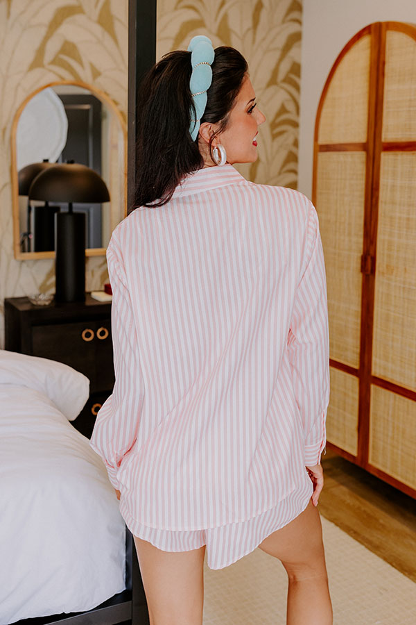 Endlessly Obsessed Stripe Button Up