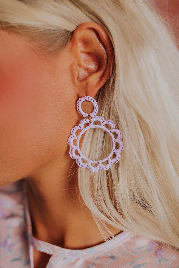 Caribbean Dreaming Earring in Dusty Purple