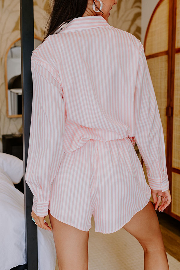 Endlessly Obsessed Stripe High Waist Shorts