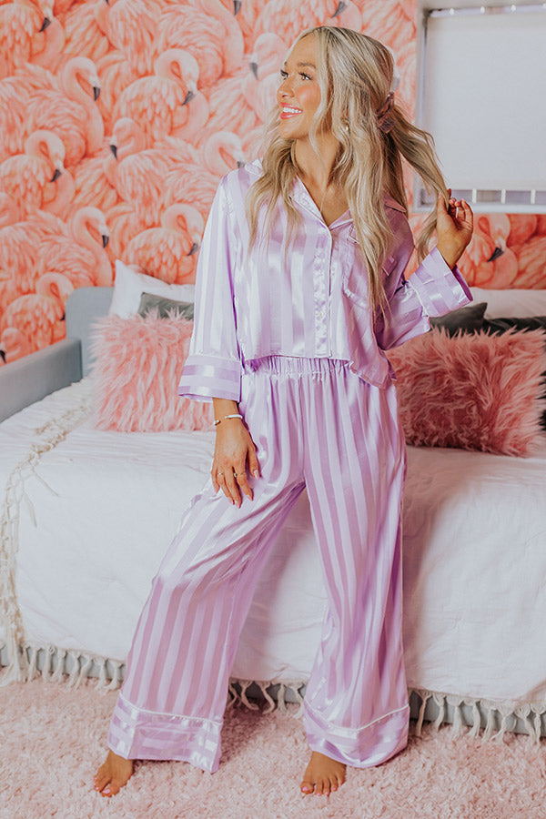 Unwind And Relax Pajama Pants In Lavender