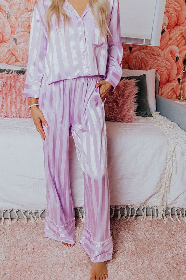 Unwind And Relax Pajama Pants In Lavender