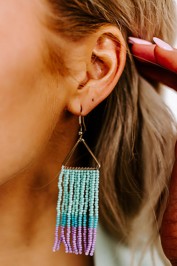 Dance Around Beaded Earrings in Ocean Wave
