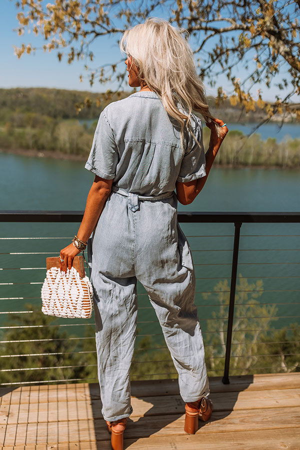 Path to Happiness Chambray Jumpsuit