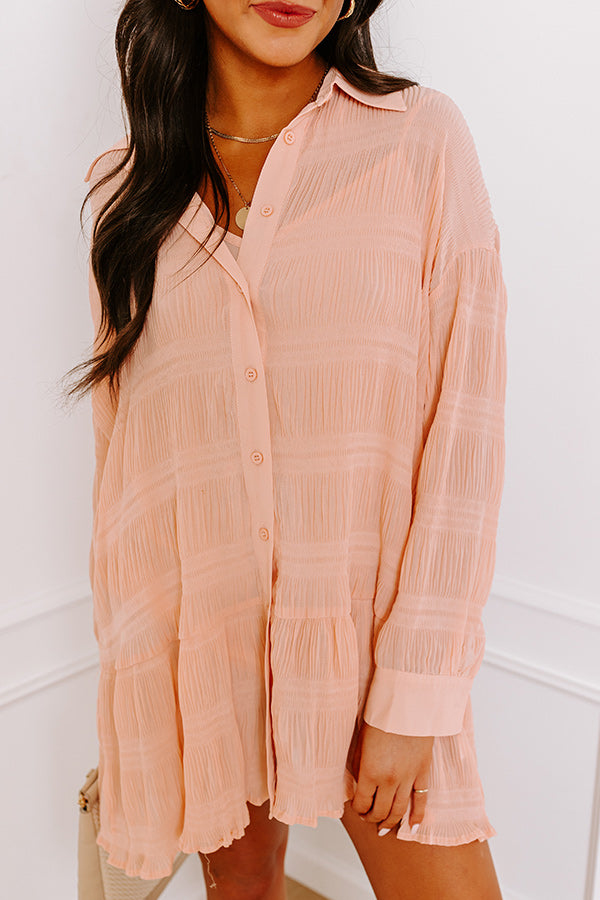 Dance And Dream Tunic Dress In Peach