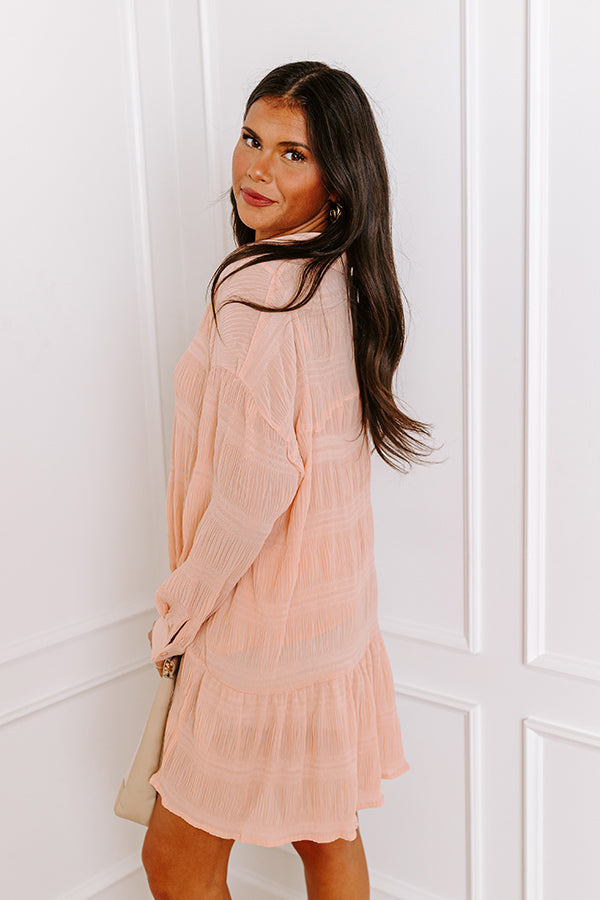 Dance And Dream Tunic Dress In Peach