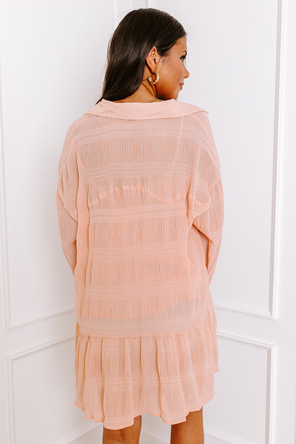 Dance And Dream Tunic Dress In Peach