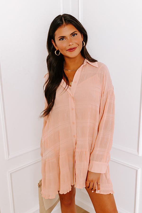 Dance And Dream Tunic Dress In Peach