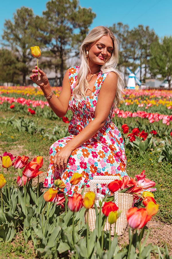 South Ocean Boulevard Smocked Midi Dress